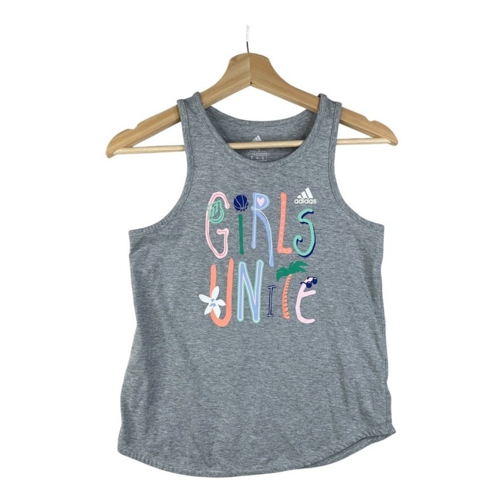 Adidas "Girls Unite" Sleeveless Top‎ size XL Gray